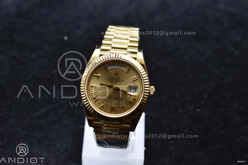VR3255 Roman Bracelet Day On 1:1 President YG 228238 Gold Best Date 40 (Gain ARF Edition Weight) Dial 0121